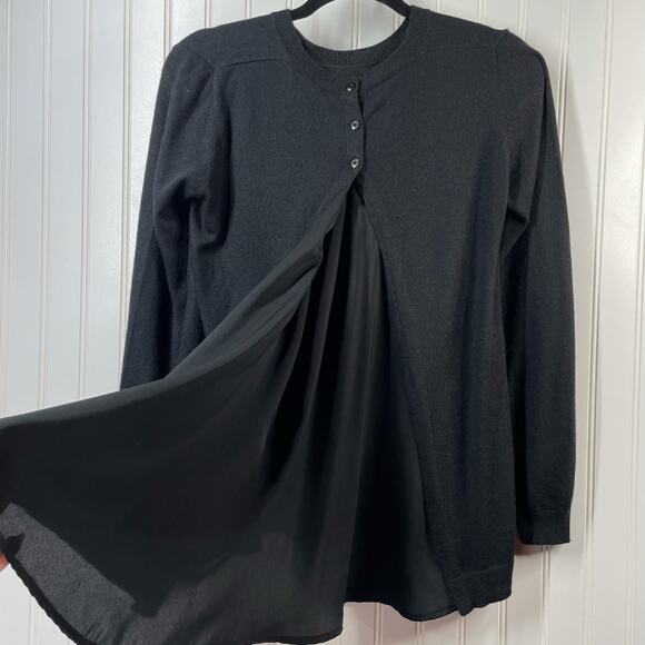 Sisley Women's Black Long Sleeve Crew Neck Button Back Detailing Sweater  XS - Picture 6 of 14